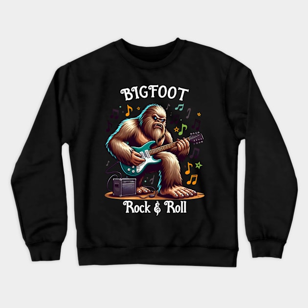 Bigfoots Midnight Jam Session Crewneck Sweatshirt by coollooks